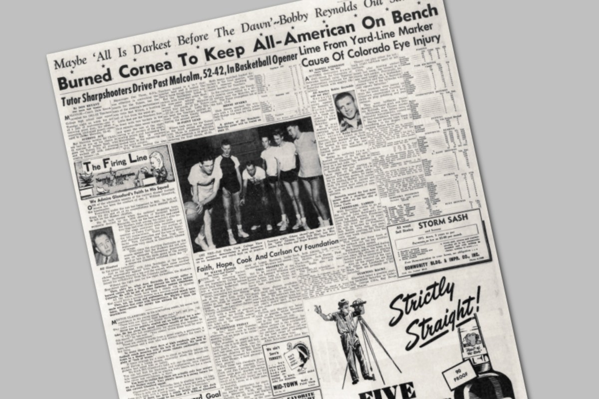 Bobby Reynolds burned cornea vs. Colorado 1951